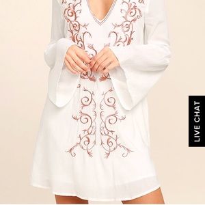 Lulus Ivory long sleeved dress